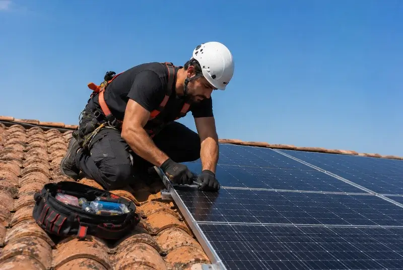 Maintenance et monitoring de panneaux solaires à Croix