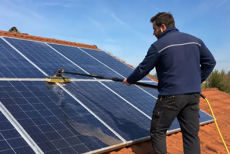 Nettoyage et entretien de panneaux solaires à Croix
