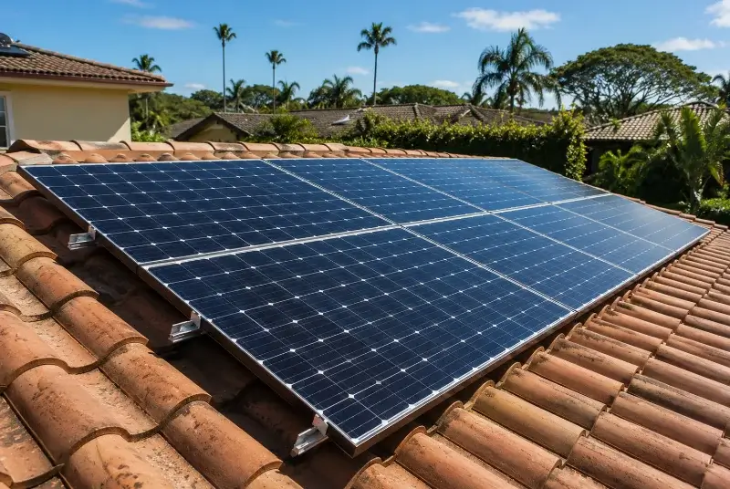 Installation de panneaux solaires à Croix